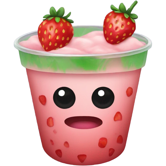 Strawberry Boba emoji