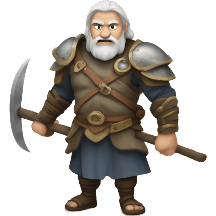 nain guerrier avec une grosse barbv emoji