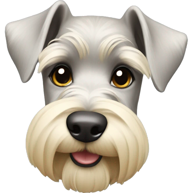 Blonde mini schnauzer emoji
