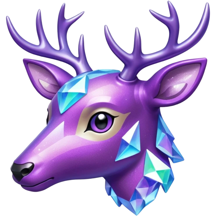 glitter purple and cian pokemon crystal deer emoji