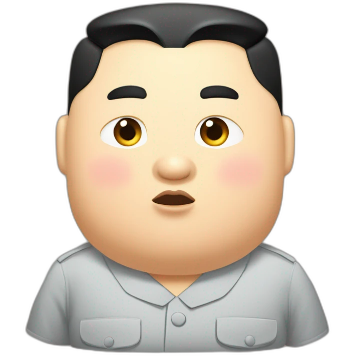 super fat Kim jong un wear shirt with a white tick mark emoji