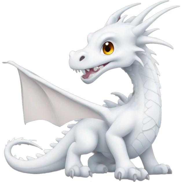 White Dragon hearts and love emoji emoji