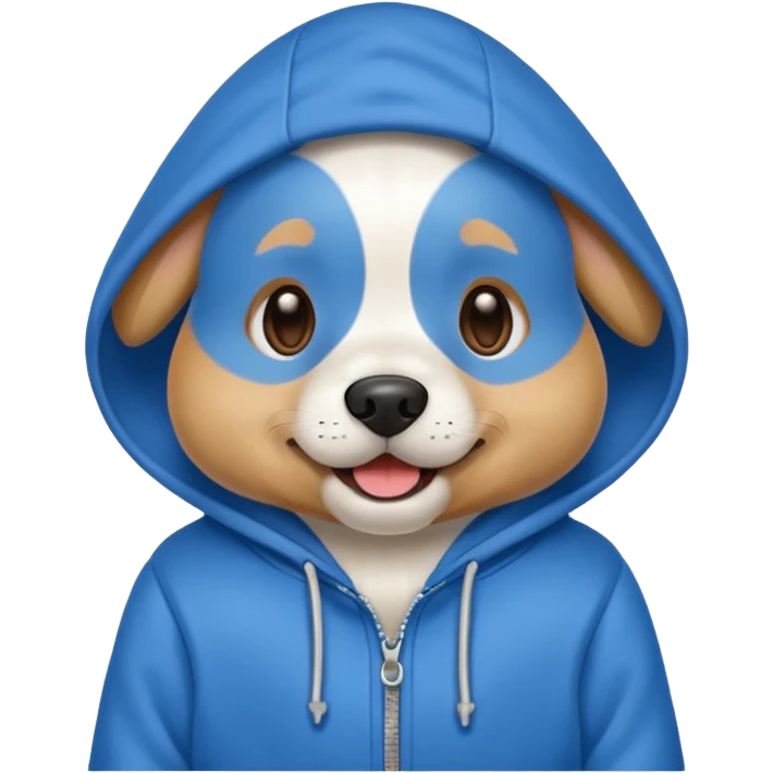 Dog wearing hoodie  emoji