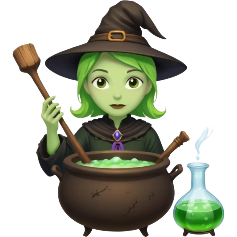 green witch cooking potion emoji
