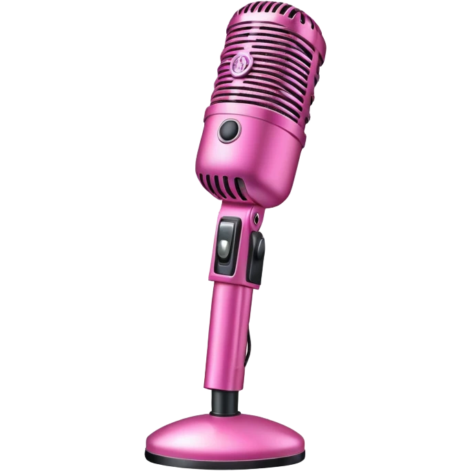 Pink long Standing mic emoji