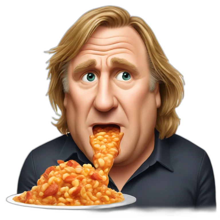 gerard Depardieu eating cassoulet emoji