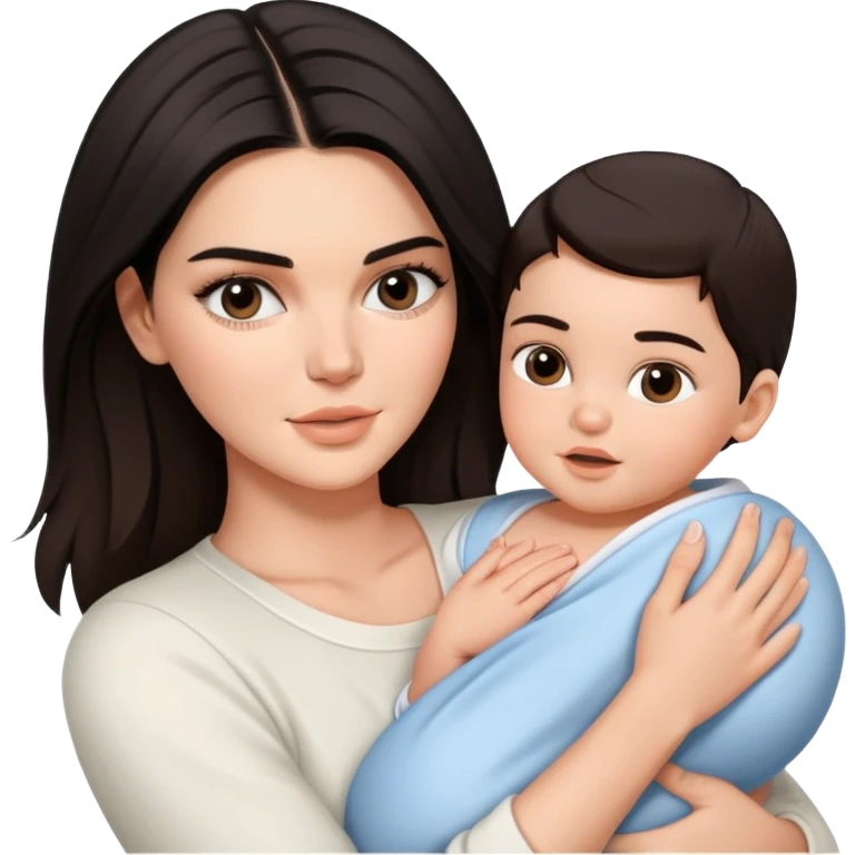 Kendall jenner holding a newborn baby emoji