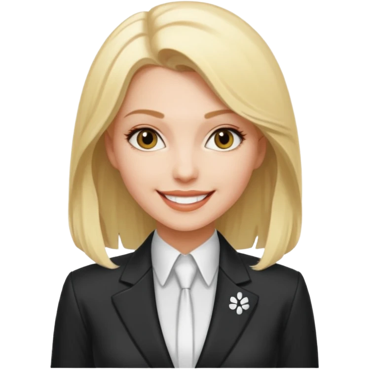 yelena belova in white widow suit with blonde hair emoji