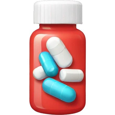 pills falling from pill bottle emoji