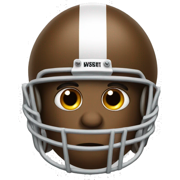 Poo with football helmet emoji