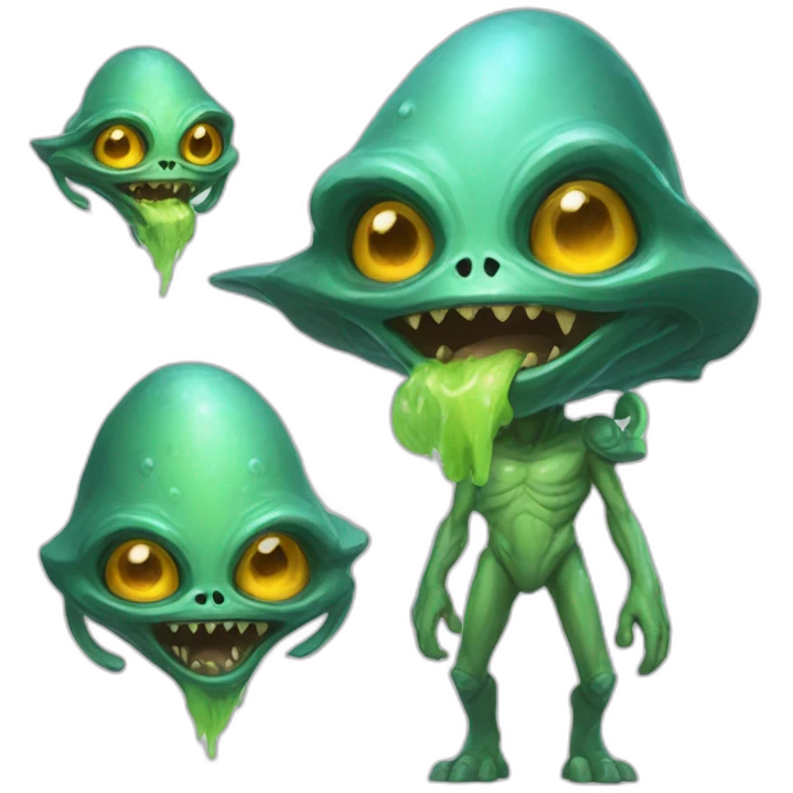 Alien character for RPG game  inspired by Hearthstone  emoji