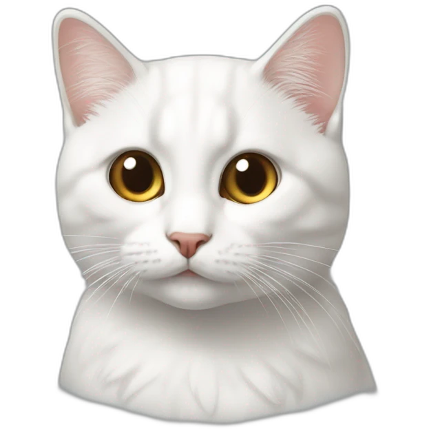 Chat Blanc mignon emoji