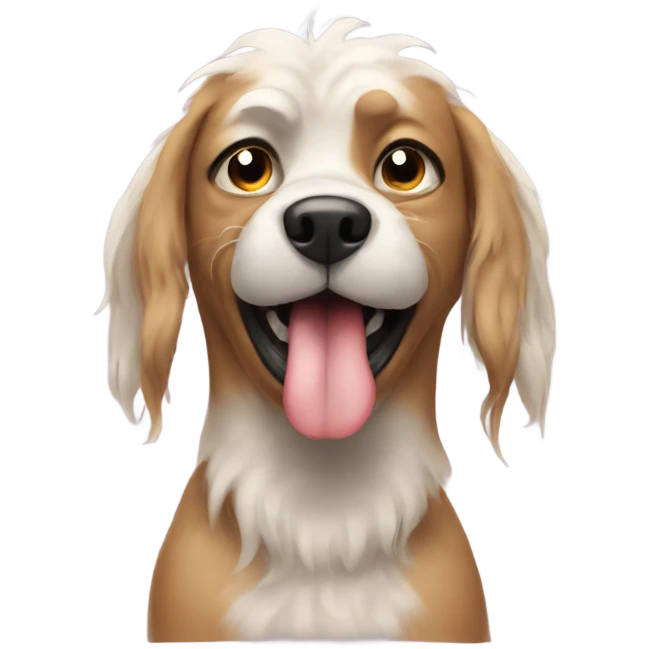 ugly dog with gl emoji