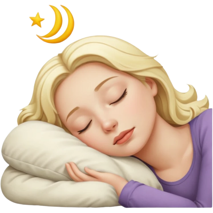 schlafen frau blond emoji