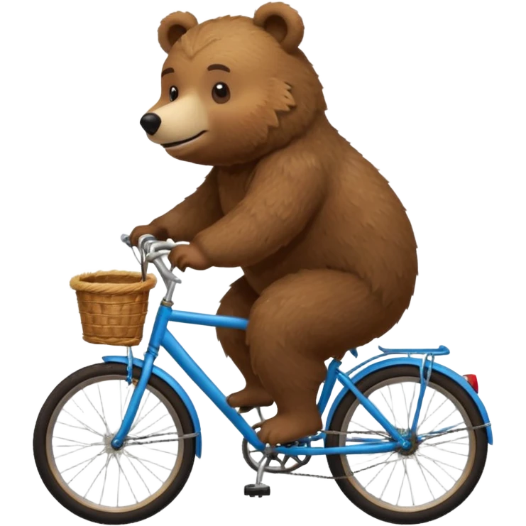 un ours à vélo emoji
