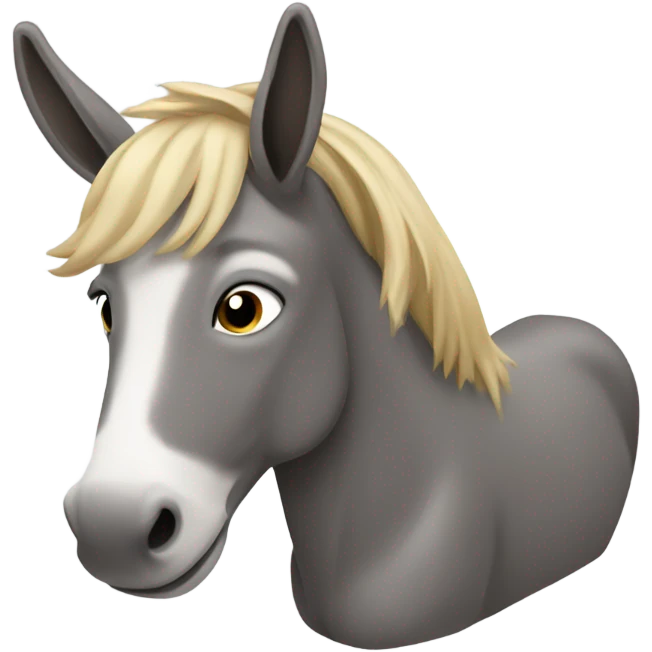 donkey  with blonde hair  emoji