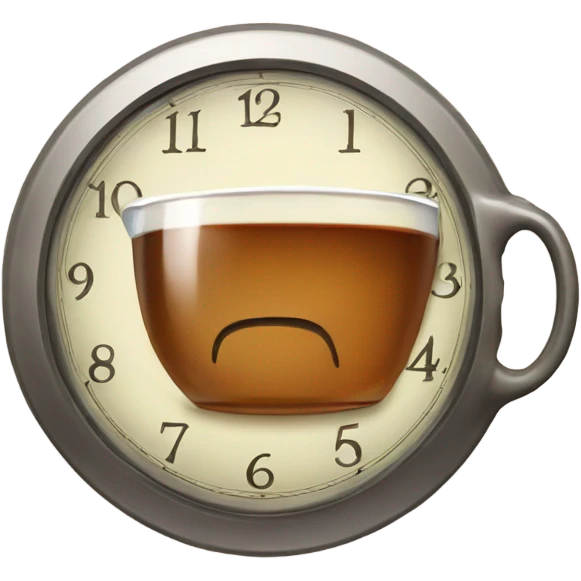 Clock that tea emoji