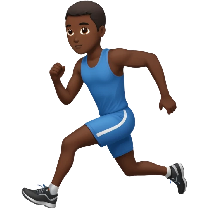 black man chasing a kid emoji