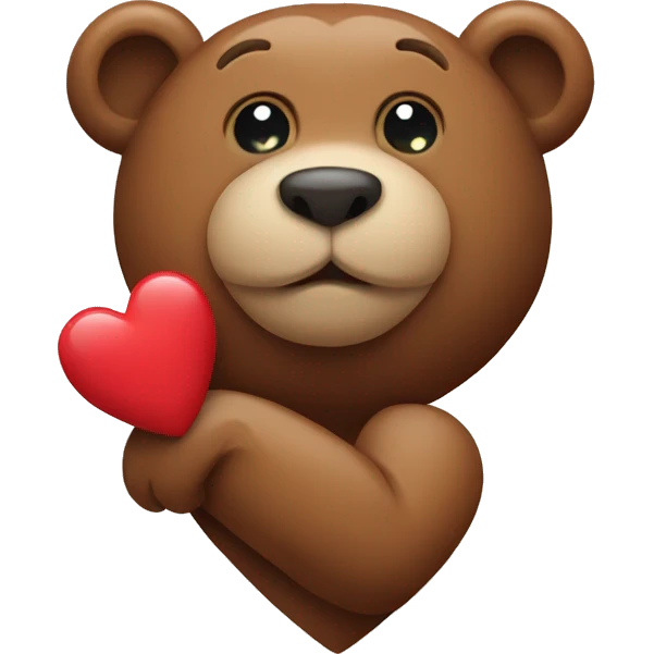 Heart with bear  emoji