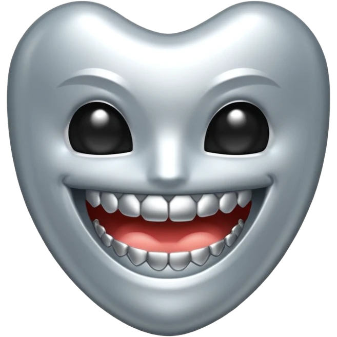 metallic teeth emoji