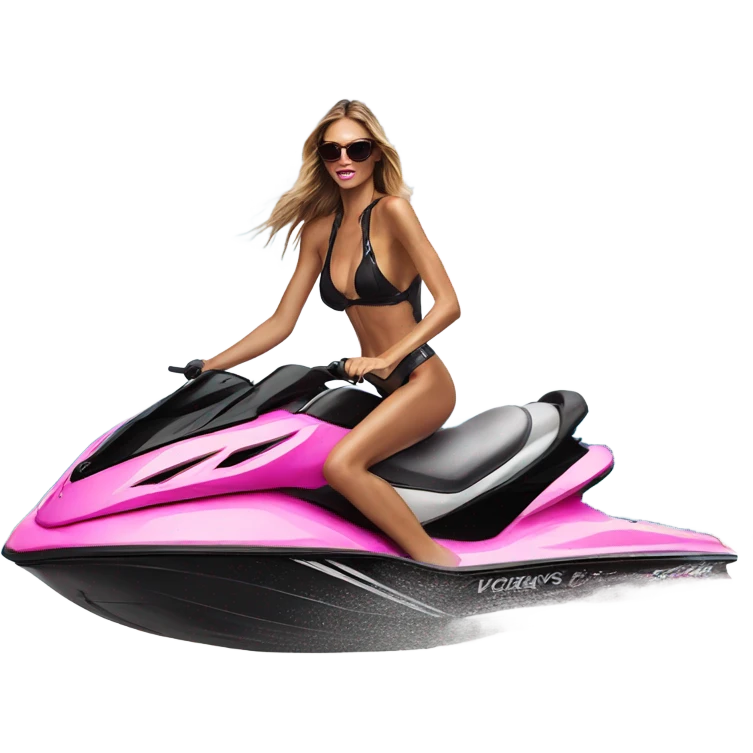 Photo of Victoria secret model on a jet ski emoji