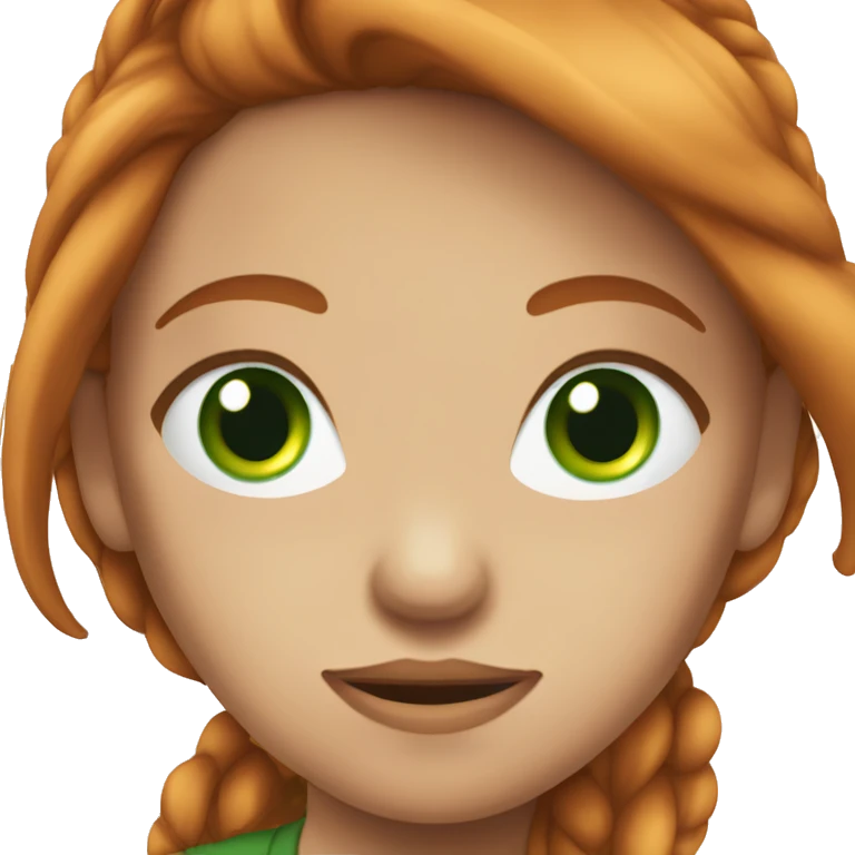 Fille rousse avec les yeux vert emoji