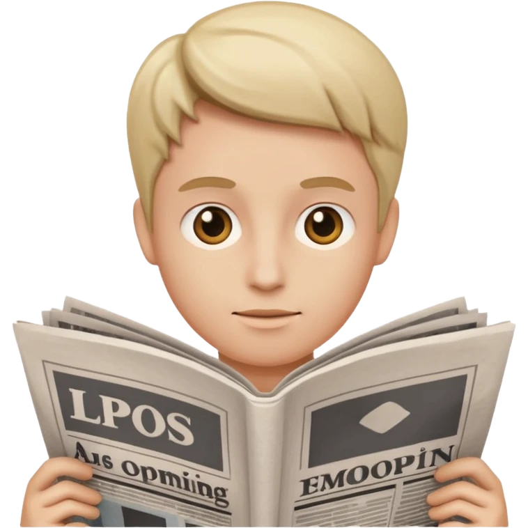 person reading a newspaper emoji