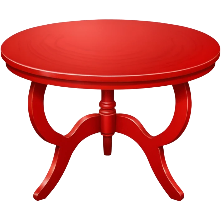 Round red table  emoji