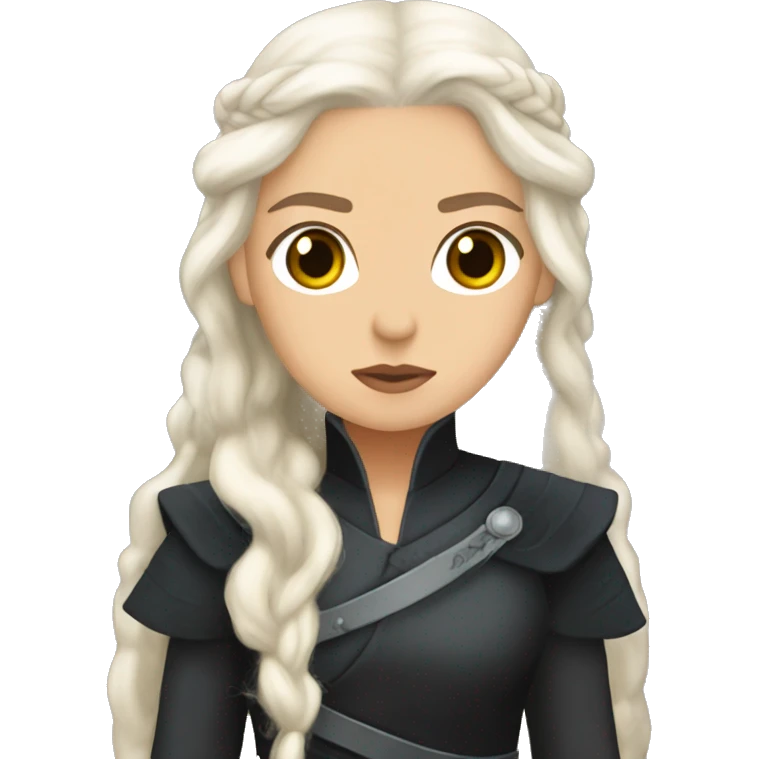 daenerys targaryen dark eyes dark clothes long hair emoji