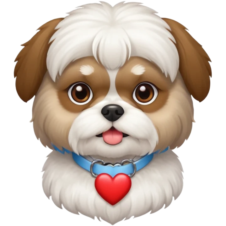 Shihtzu mit einem Herz emoji
