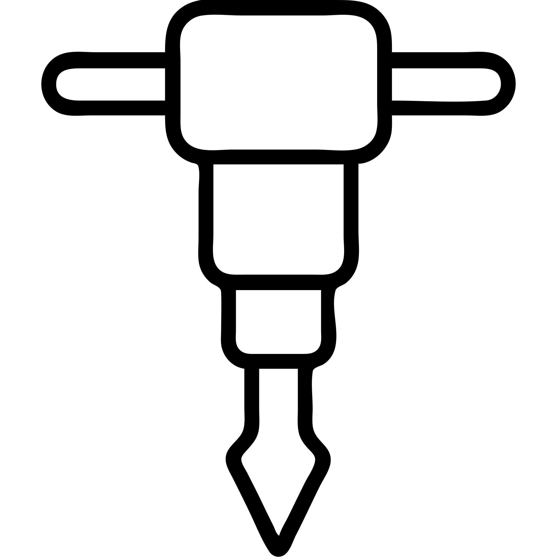 outlined mining drill icon with no fill emoji
