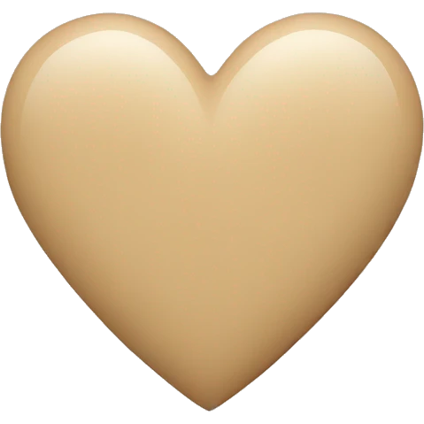 beige heart emoji