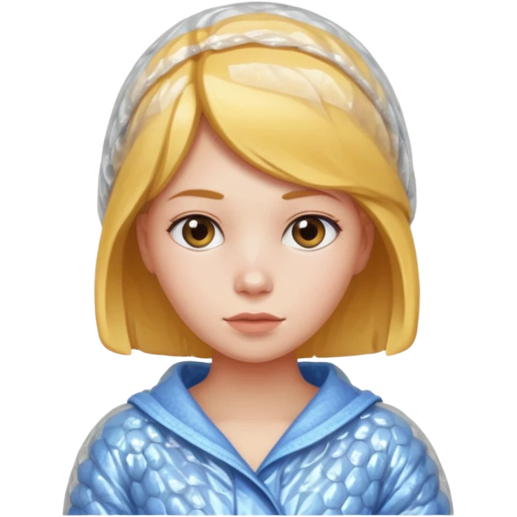 girl wrapped in bubble wrap emoji