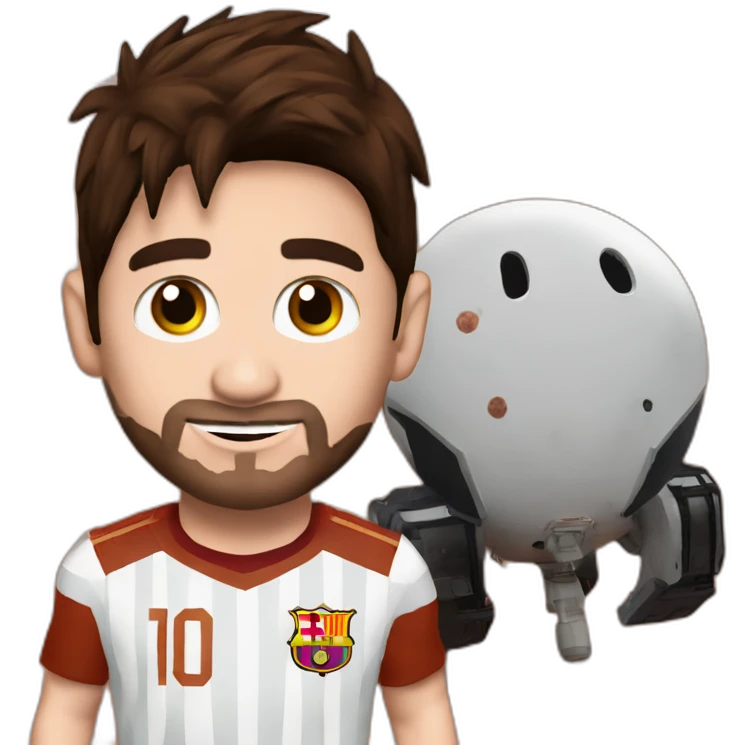 Messi in Mars with Selena Gomez emoji