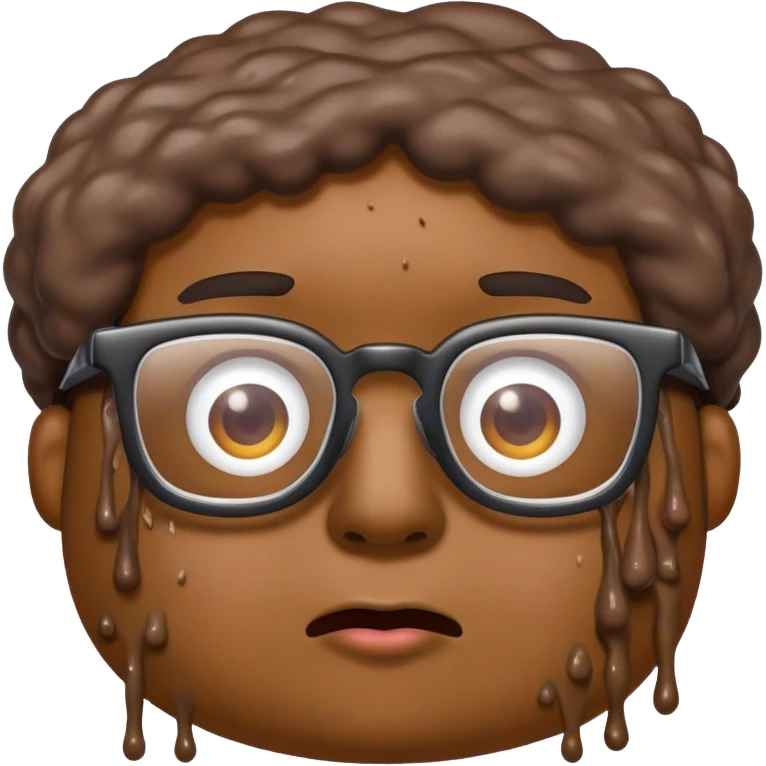 Poop whit glasses emoji
