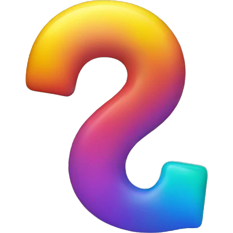 Rainbow-colored Question mark emoji