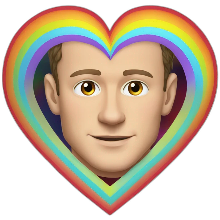Jonathan Toews inside a rainbow heart emoji