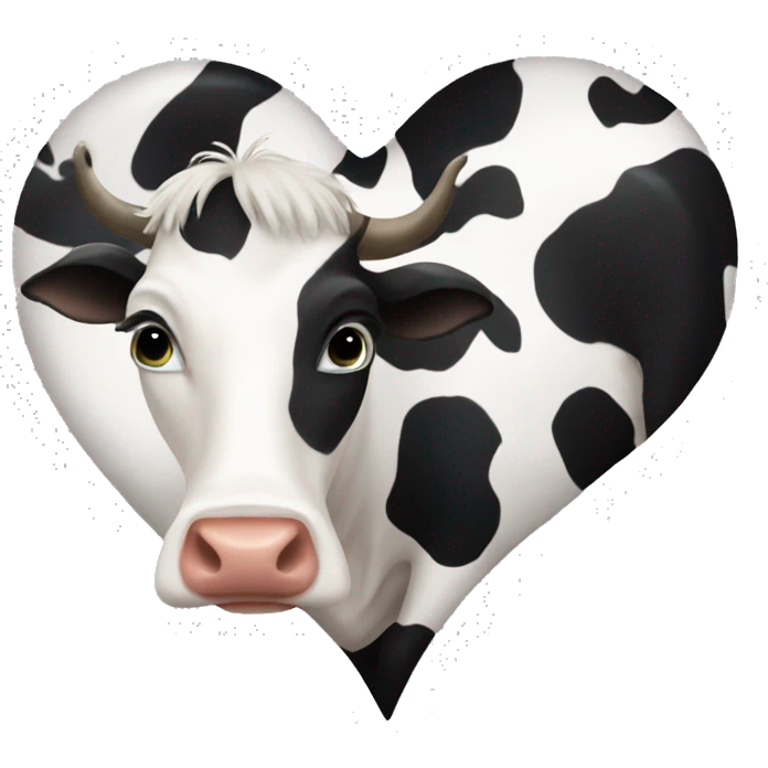Cow print heart emoji emoji