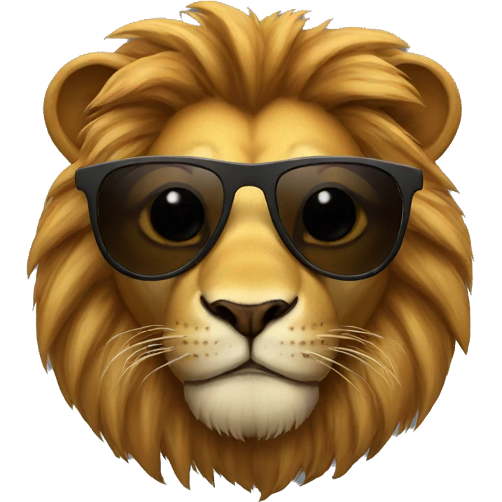 Lion with sunglasses emoji