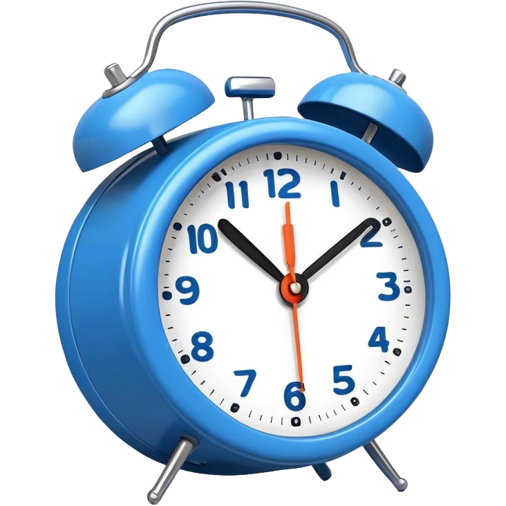 blue alarm clock emoji