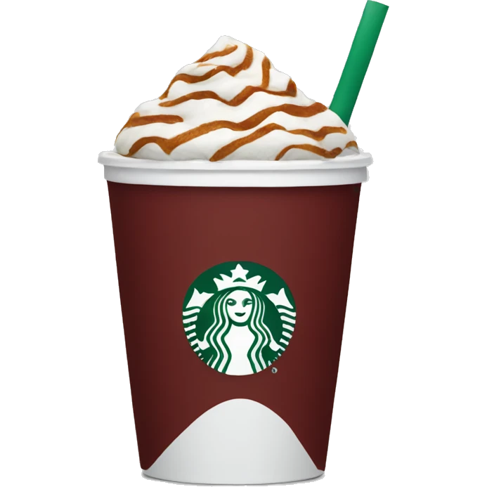Dark red starbucks emoji