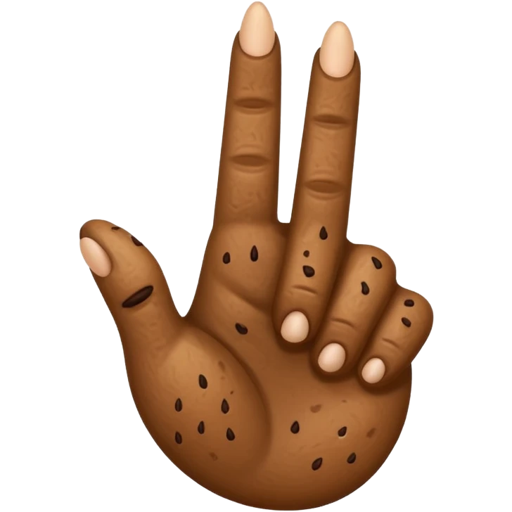 middle finger with poop on the tip emoji