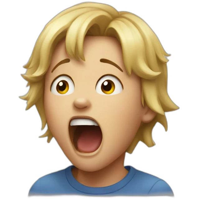 screaming child emoji