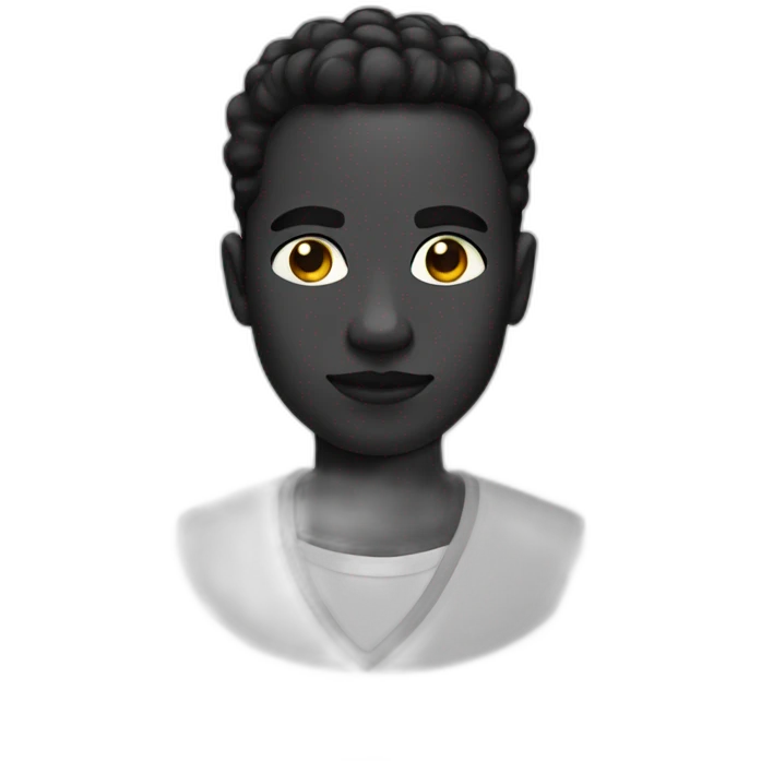 Noire avec un blanc emoji