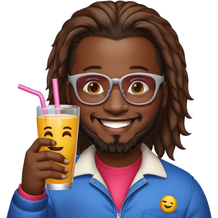 T-PAIN EMOJI WITH A DRINK IN HAND emoji