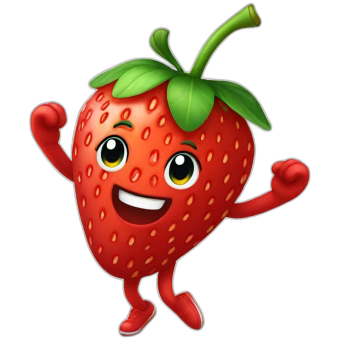 dancing strawberry emoji