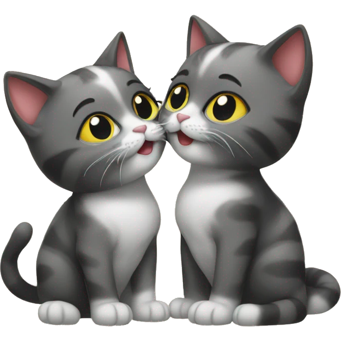 two cats kissing emoji