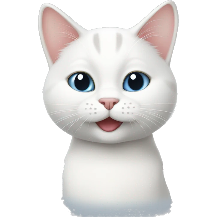 white cat thumbs up happy British short hair emoji