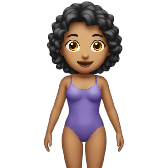 girl in swimsuit with her bum emoji