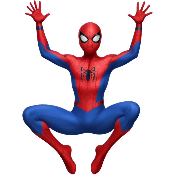 Spider-Man, raising his hands and joy emoji